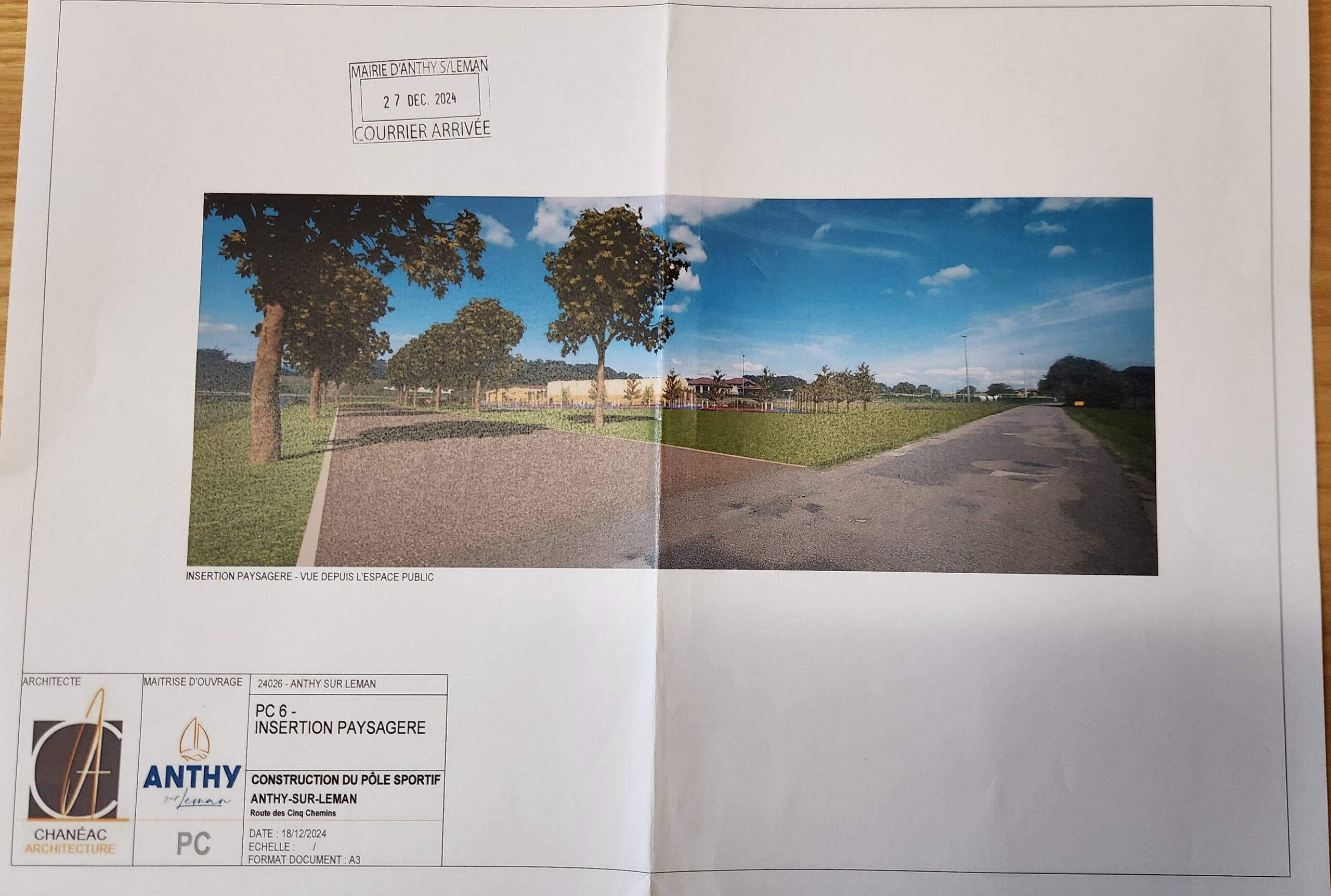 Construction de la halle de padel et impact sur le paysage à Anthy-sur-Léman